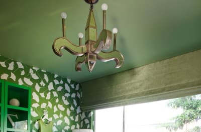 Матовый натяжные потолки зеленого цвета